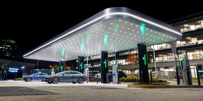 Mercedes-Benz launches first EV charging hub in North America
