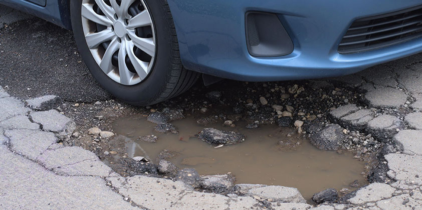 Pothole perils – repair efforts sink as the cost to motorists rises